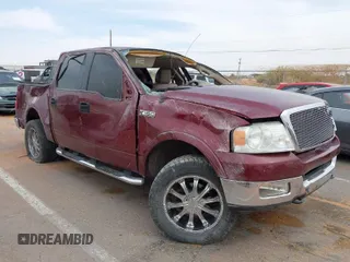 2005 Ford F-150 XLT with VIN 1FTPW14505KE67116, listed as a IAAI auction lot 41984997 with 125,492 mi miles. Bid and sale history available at carsss.com. Image 1.