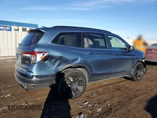 2021 Honda Pilot Special Edition with VIN 5FNYF6H2XMB034755, listed as a Copart auction lot 46273945 with 99,280 mi miles and Salvage Title. Bid and sale history available at DreamBid. Image 3.