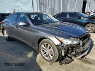 2016 Infiniti Q50 2.0t Premium with VIN JN1CV7ARXGM253725, listed as a Copart auction lot 45677165 with 51,699 mi miles and Salvage Title. Bid and sale history available at carsss.com. Image 4.