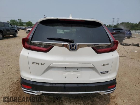 2021 Honda CR-V Touring with VIN 7FART6H96ME005154, listed as a Copart auction lot 60266905 with 54,624 mi miles and Salvage title. Bid and sale history available at DreamBid. Image 6.