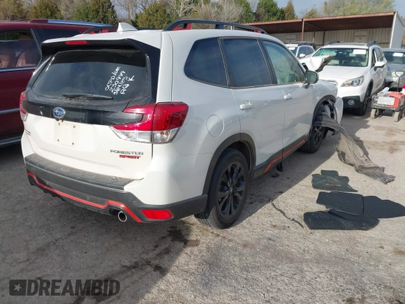 2023 Subaru Forester Sport with VIN JF2SKAJC0PH432313, listed as a IAAI auction lot 41828971 with 1 mi miles. Bid and sale history available at carsss.com. Image 4.