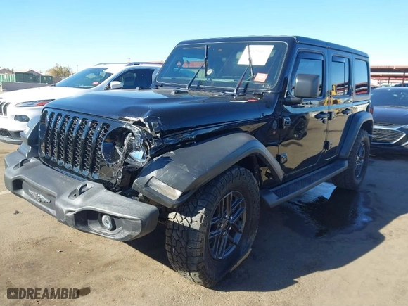 2024 Jeep Wrangler Willys with VIN 1C4PJXDN1RW109751, listed as a IAAI auction lot 41325687 with 17,265 mi miles. Bid and sale history available at carsss.com. Image 2.
