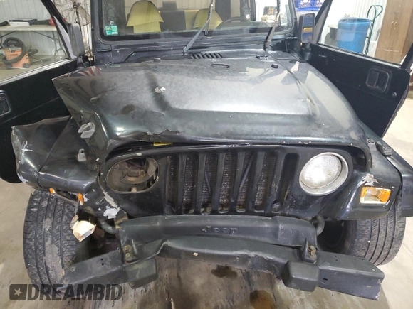 2001 Jeep Wrangler Sport with VIN 1J4FA49S01P352257, listed as a Copart auction lot 47084425 with 114,414 mi miles and Salvage Title. Bid and sale history available at carsss.com. Image 12.