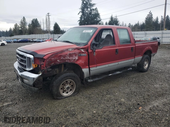 2001 Ford Super Duty F-250 XL with VIN 1FTNW21S41EB76120, listed as a Copart auction lot 84878124 with 227,360 mi miles and Salvage Title. Bid and sale history available at carsss.com. Image 1.