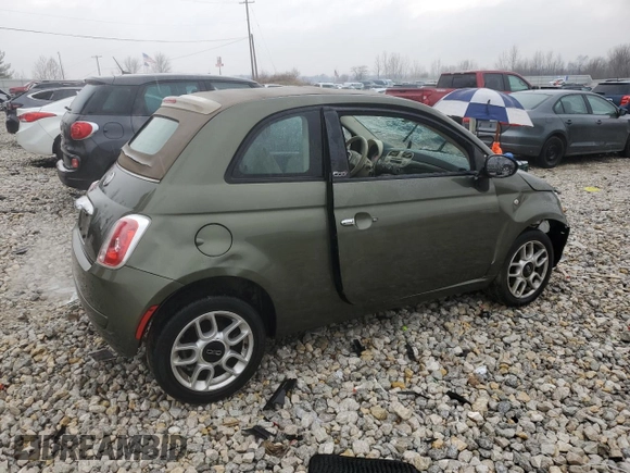 2012 FIAT 500 Pop with VIN 3C3CFFDR1CT343449, listed as a Copart auction lot 50960485 with 113,716 mi miles and Clean Title. Bid and sale history available at carsss.com. Image 3.