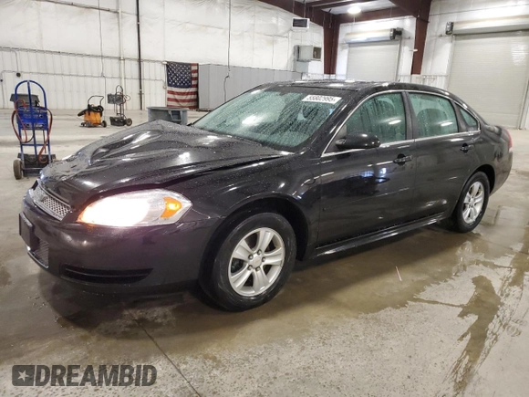 2015 Chevrolet Impala LS with VIN 2G1WA5E3XF1151683, listed as a Copart auction lot 55802995 with 150,407 mi miles and Salvage title. Bid and sale history available at DreamBid. Image 1.