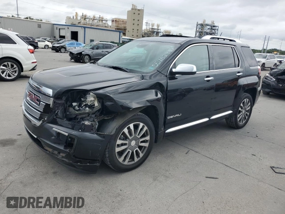 2016 GMC Terrain Denali with VIN 2GKFLRE38G6184182, listed as a Copart auction lot 55702495 with 134,698 mi miles and Salvage title. Bid and sale history available at DreamBid. Image 1.