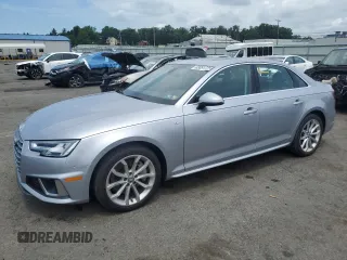 2019 Audi A4 Premium Plus with VIN WAUENAF4XKA040216, listed as a Copart auction lot 63091725 with 43,343 mi miles and Salvage title. Bid and sale history available at DreamBid. Image 1.