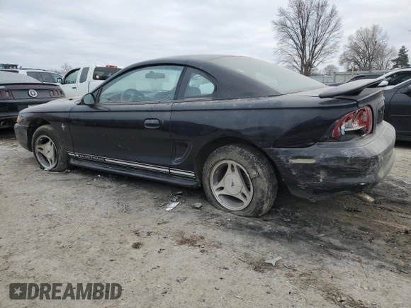 1997 Ford Mustang with VIN 1FALP4042VF198111, listed as a Copart auction lot 44245505 with 99,501 mi miles and Salvage Title. Bid and sale history available at carsss.com. Image 2.
