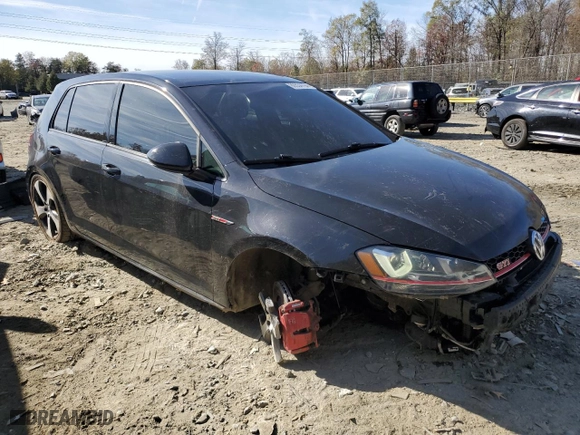 2015 Volkswagen Golf GTI Autobahn w/Performance Pkg with VIN 3VW547AU6FM099947, listed as a Copart auction lot 80534194 with 91,002 mi miles and Salvage Title. Bid and sale history available at carsss.com. Image 4.