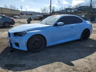 2024 BMW M2 with VIN 3MF13DM05R8E87175, listed as a Copart auction lot 47193355 with 0 mi miles and Salvage Title. Bid and sale history available at carsss.com. Image 1.
