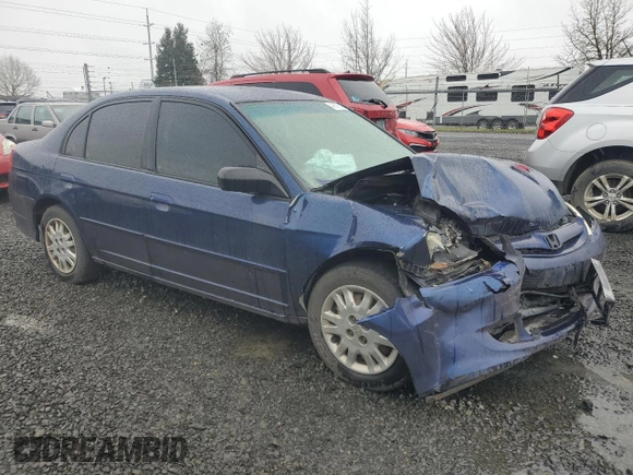 2004 Honda Civic LX with VIN 2HGES15524H590263, listed as a Copart auction lot 49978515 with 0 mi miles and Salvage Title. Bid and sale history available at carsss.com. Image 4.