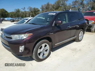 2013 Toyota Highlander Hybrid Limited with VIN JTEDC3EH7D2017120, listed as a Copart auction lot 48712795 with 122,713 mi miles and Clean Title. Bid and sale history available at carsss.com. Image 1.
