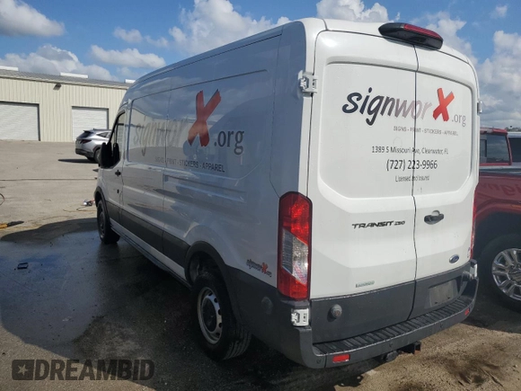 2019 Ford Transit with VIN 1FTYR2CGXKKB82195, listed as a Copart auction lot 74347834 with Not Provided miles and Salvage Title. Bid and sale history available at carsss.com. Image 2.