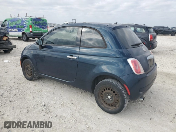 2014 FIAT 500 Pop with VIN 3C3CFFAR2ET184979, listed as a Copart auction lot 44403835 with 51,419 mi miles and Salvage Title. Bid and sale history available at carsss.com. Image 2.