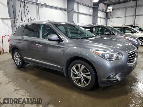 2015 Infiniti QX60 with VIN 5N1AL0MM1FC521353, listed as a Copart auction lot 53740475 with 149,750 mi miles and Salvage title. Bid and sale history available at DreamBid. Image 4.