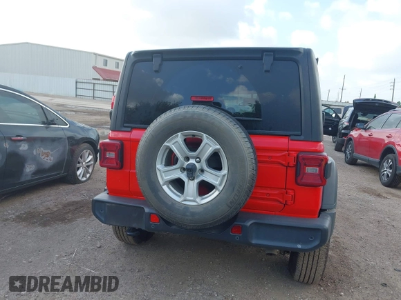 2018 Jeep Wrangler Unlimited Sport z VIN 1C4HJXDG9JW227864, wystawiony jako IAAI lot #42504877 z przebiegiem 53 378 mil mil oraz . Historia ofert i sprzedaży dostępna na DreamBid. Obrazek 16.
