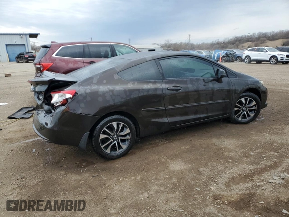 2013 Honda Civic Cpe EX with VIN 2HGFG3B8XDH511096, listed as a Copart auction lot 52083355 with 123,782 mi miles and Salvage Title. Bid and sale history available at carsss.com. Image 3.
