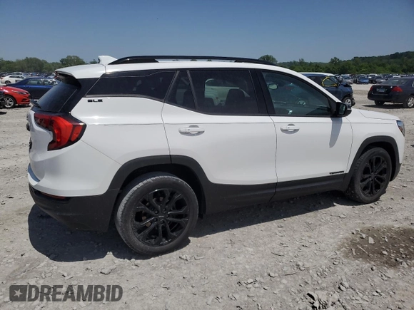 2021 GMC Terrain SLE with VIN 3GKALMEV4ML322886, listed as a Copart auction lot 56887755 with 76,846 mi miles and Salvage title. Bid and sale history available at DreamBid. Image 3.