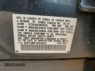 2004 Acura MDX Touring Pkg with VIN 2HNYD18674H542102, listed as a Copart auction lot 53645454 with 125,971 mi miles and Clean Title. Bid and sale history available at carsss.com. Image 13.