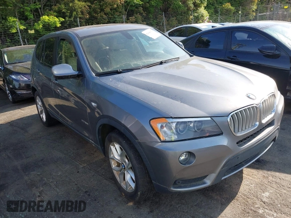 2013 BMW X3 xDrive28i with VIN 5UXWX9C55D0D01209, listed as a IAAI auction lot 42106173 with 1,008,276 mi miles and . Bid and sale history available at DreamBid. Image 1.