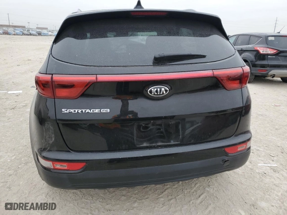2019 Kia Sportage LX with VIN KNDPM3AC1K7611842, listed as a Copart auction lot 43018735 with 0 miles and Salvage Title. Bid and sale history available at carsss.com. Image 6.