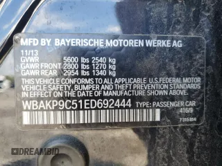 2014 BMW 5 Series 550i xDrive с VIN WBAKP9C51ED692444, выставлен на аукционе Copart как лот 55770255 с пробегом Не указан миль и Чистый • Clean title. История ставок и продаж доступна на DreamBid. Изображение 12.