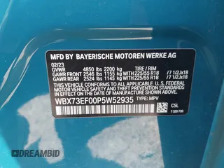 2023 BMW X1 xDrive28i with VIN WBX73EF00P5W52935, listed as a IAAI auction lot 42221084 with 16,394 mi miles and . Bid and sale history available at DreamBid. Image 9.