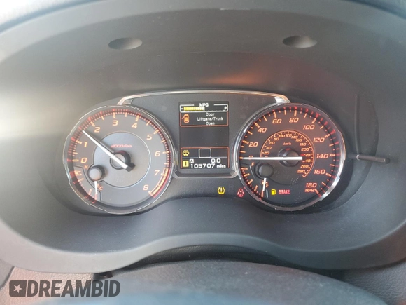 2017 Subaru WRX with VIN JF1VA1B6XH9822294, listed as a Copart auction lot 47136605 with 105,707 mi miles and Salvage Title. Bid and sale history available at carsss.com. Image 9.