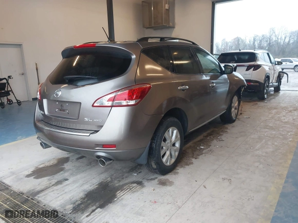 2011 Nissan Murano SL with VIN JN8AZ1MW1BW179880, listed as a IAAI auction lot 41617643 with 153,567 mi miles. Bid and sale history available at carsss.com. Image 4.
