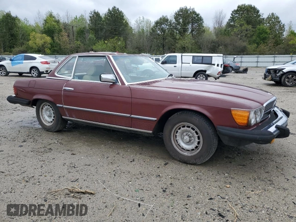 1982 Mercedes-Benz 380 with VIN WDBBA45A9CB018180, listed as a Copart auction lot 52850375 with 100,408 mi miles and Clean Title. Bid and sale history available at carsss.com. Image 4.