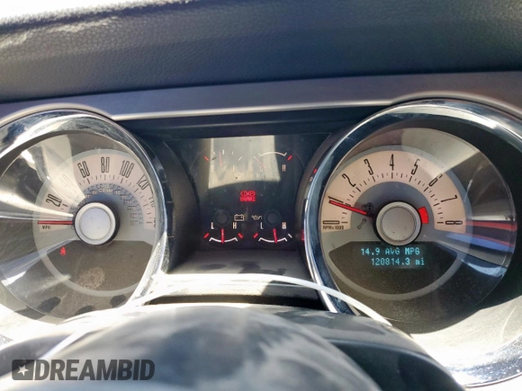 2012 Ford Mustang Premium с VIN 1ZVBP8AM3C5214621, выставлен на аукционе Copart как лот 58399815 с пробегом 120 814 миль миль и Чистый • Clean title. История ставок и продаж доступна на DreamBid. Изображение 9.