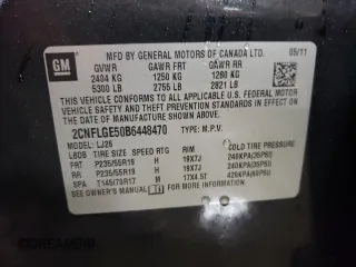 2011 Chevrolet Equinox LTZ with VIN 2CNFLGE50B6448470, listed as a Copart auction lot 78813244 with 139,484 mi miles and Salvage Title. Bid and sale history available at carsss.com. Image 13.