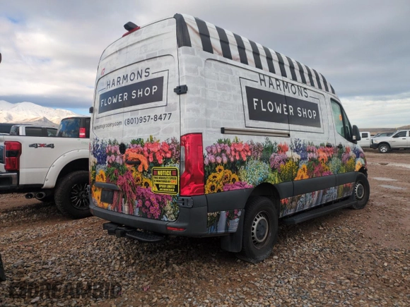 2020 Mercedes-Benz Sprinter with VIN W1W4EBHY6LT030247, listed as a Copart auction lot 45239795 with Not Provided miles and Salvage Title. Bid and sale history available at DreamBid. Image 3.