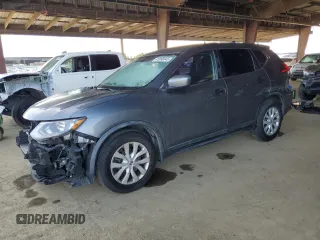 2017 Nissan Rogue SV with VIN KNMAT2MT8HP542591, listed as a Copart auction lot 45990045 with 129,979 mi miles and Salvage Title. Bid and sale history available at carsss.com. Image 1.