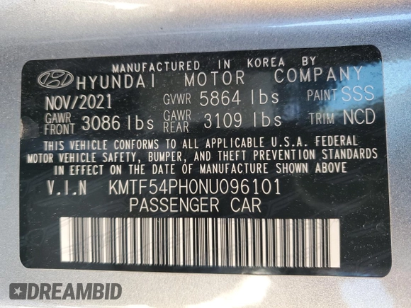 2022 Genesis G90 Ultimate with VIN KMTF54PH0NU096101, listed as a Copart auction lot 49155155 with 24,673 mi miles and Salvage Title. Bid and sale history available at DreamBid. Image 12.