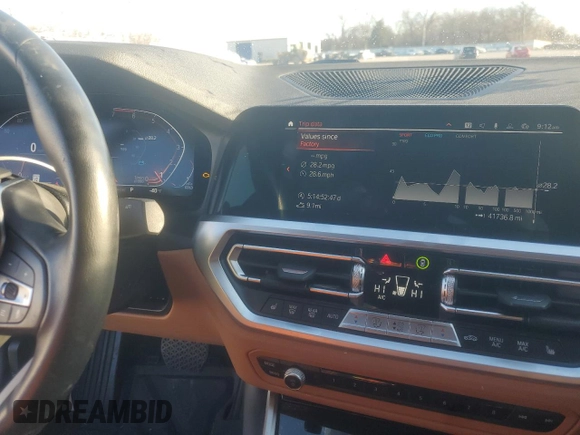 2023 BMW 4 Series 430i xDrive with VIN WBA73AV05PFN90009, listed as a Copart auction lot 85745004 with 41,736 mi miles and Salvage title. Bid and sale history available at DreamBid. Image 9.