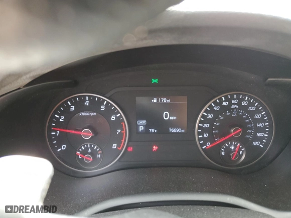 2021 Kia Stinger GT with VIN KNAE35LC2M6089778, listed as a Copart auction lot 67711054 with 76,690 mi miles and Salvage Title. Bid and sale history available at carsss.com. Image 9.