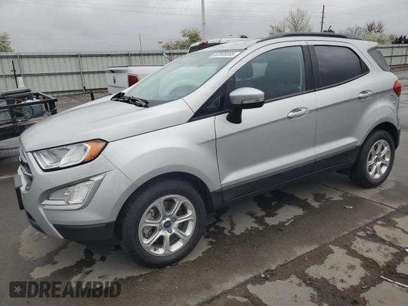 2018 Ford EcoSport SE with VIN MAJ3P1TE8JC233376, listed as a Copart auction lot 52595595 with 36,078 mi miles and Salvage Title. Bid and sale history available at carsss.com. Image 1.