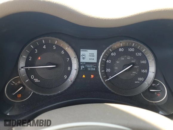 2016 Infiniti Q70 with VIN JN1BY1AP6GM220512, listed as a Copart auction lot 59299085 with 156,087 mi miles and Salvage title. Bid and sale history available at DreamBid. Image 9.