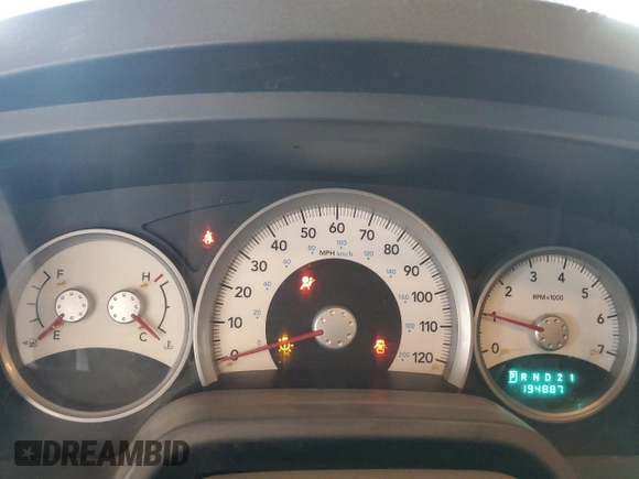 2005 Dodge Dakota SLT with VIN 1D7HE48K15S112874, listed as a Copart auction lot 42560405 with 194,887 mi miles and Salvage Title. Bid and sale history available at DreamBid. Image 9.