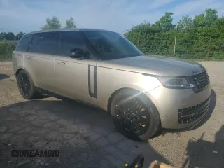 2025 Land Rover Range Rover SE with VIN SALKPBFU6SA291703, listed as a Copart auction lot 63094105 with 2,577 mi miles and Salvage title. Bid and sale history available at DreamBid. Image 4.