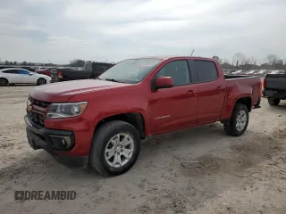 2021 Chevrolet Colorado 2WD LT with VIN 1GCGSCEA3M1295848, listed as a Copart auction lot 47415755 with 57,739 mi miles and Salvage Title. Bid and sale history available at carsss.com. Image 1.