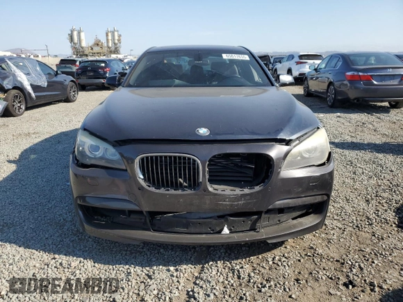 2011 BMW 7 Series 750i with VIN WBAKA8C58BCY37346, listed as a Copart auction lot 65017655 with 125,505 mi miles and Salvage title. Bid and sale history available at DreamBid. Image 5.