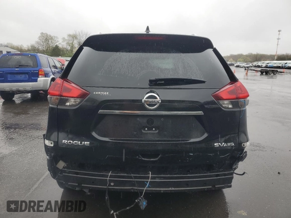 2018 Nissan Rogue SV with VIN KNMAT2MV2JP525194, listed as a Copart auction lot 52134855 with 77,722 mi miles and Salvage Title. Bid and sale history available at carsss.com. Image 6.