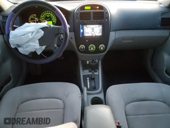 2008 Kia Spectra EX with VIN KNAFE121185551816, listed as a Copart auction lot 42324005 with 159,476 mi miles and Salvage title. Bid and sale history available at DreamBid. Image 8.