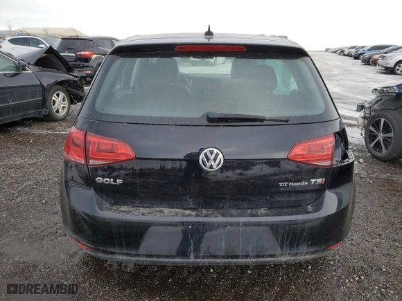 2016 Volkswagen Golf TSI S w/Sunroof with VIN 3VW217AU1GM061569, listed as a Copart auction lot 88031405 with 74,710 mi miles and Salvage Title. Bid and sale history available at carsss.com. Image 6.