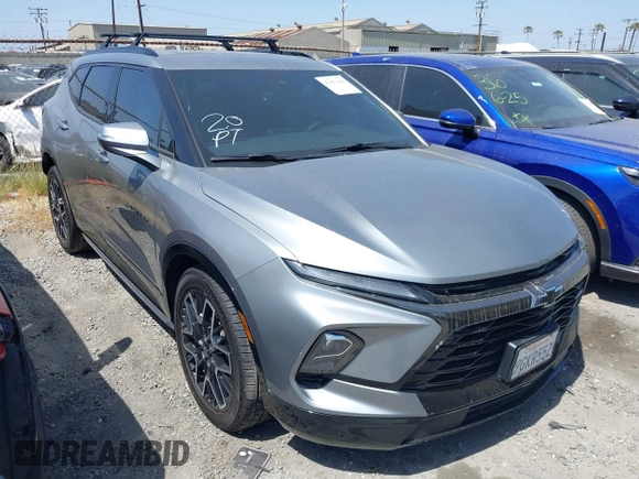 2023 Chevrolet Blazer RS with VIN 3GNKBKRS2PS142637, listed as a IAAI auction lot 42452446 with 29,572 mi miles and . Bid and sale history available at DreamBid. Image 1.