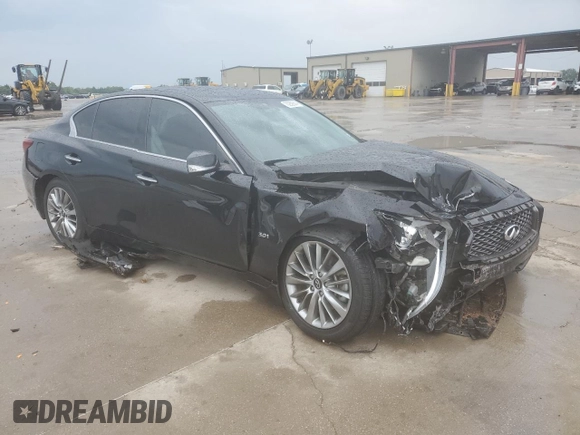 2020 Infiniti Q50 Luxe with VIN JN1EV7AR0LM253719, listed as a Copart auction lot 70259344 with 50,958 mi miles and Salvage title. Bid and sale history available at DreamBid. Image 4.