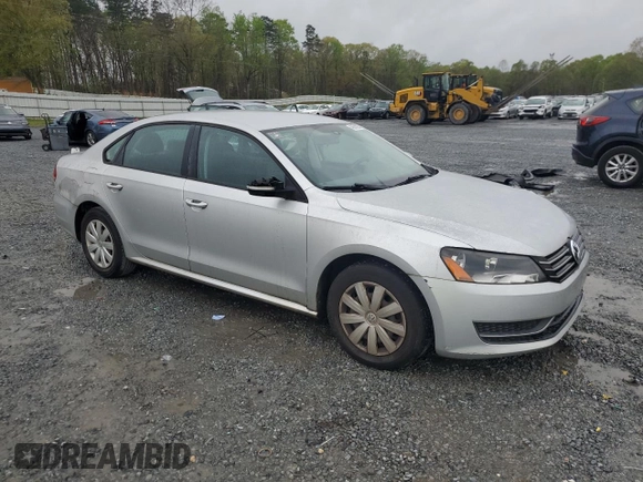 2013 Volkswagen Passat S with VIN 1VWAP7A34DC024241, listed as a Copart auction lot 49854295 with 89,221 mi miles and Salvage title. Bid and sale history available at DreamBid. Image 4.